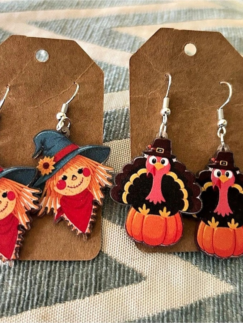 NWT-Halloween Witch & Turkey Earrings-2earrings